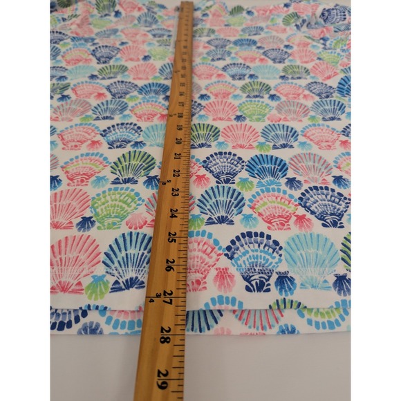 Talbots Woman 1X Quarter Zip Pullover Top Pink Blue Seashell Coastal Knit Cotton - Picture 6 of 7